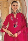 Leyla By Lady Leela Viscose Chanderi Kurti With Bottom Dupatta Exporters In India